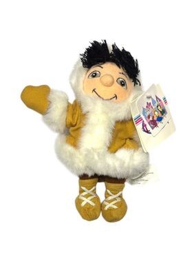 NWT - RARE Its A Small World ALASKA BOY Vintage 90s DISNEY Mini Beanie Doll